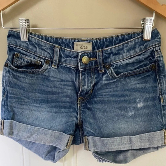 GAP Pants - Gap Jean Distressed Cuffed Shorts 0/25